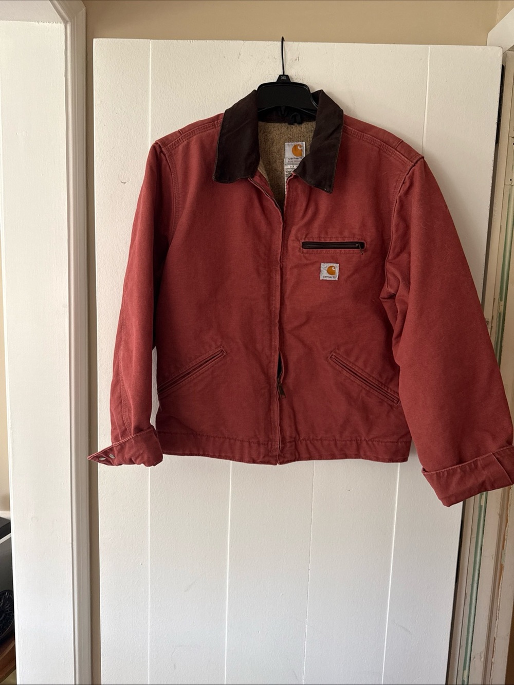 Carhartt Detroit Jacket Sherpa Lined Vintage Rose Women's lg
